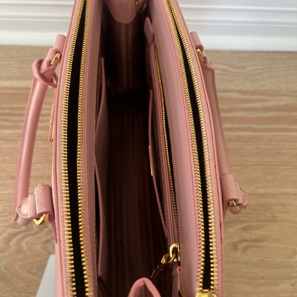 PRADA Prada Saffiano Lux Orchidea Medium Double Zip Tote Bag - Picture 9 of 16